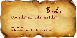 Bodzási László névjegykártya