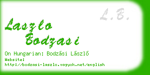 laszlo bodzasi business card