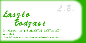 laszlo bodzasi business card